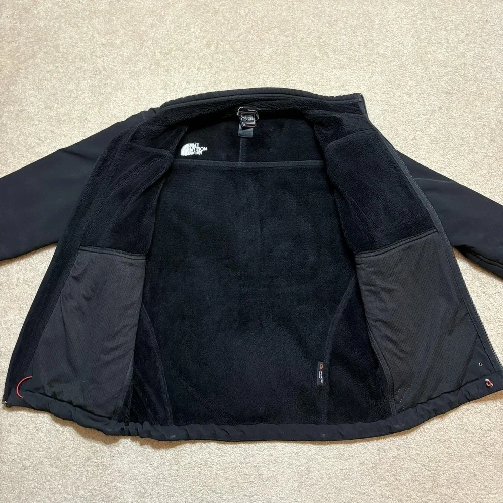 The North Face Summit Series Jacket Mens Small Black Softshell Fleece Lined